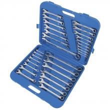 Jet - CA 700201 - 32-PC SAE/Metric Raised Panel Combination Wrench Set