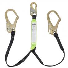 Peakworks V8104924 - Shock Absorbing Lanyard (200 - 350 lb capacity) - SP - Twin Leg - Snap & Form Hooks