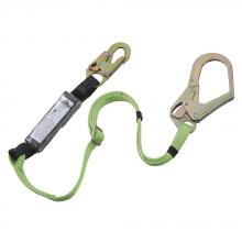 Peakworks V8104626A - Shock Absorbing Lanyard (110 – 220 lb capacity) - SP - Single Leg - Snap & Form Hooks