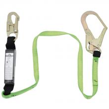 Peakworks V8104624 - Shock Absorbing Lanyard (110 – 220 lb capacity) - SP - Single Leg - Snap & Form Hooks