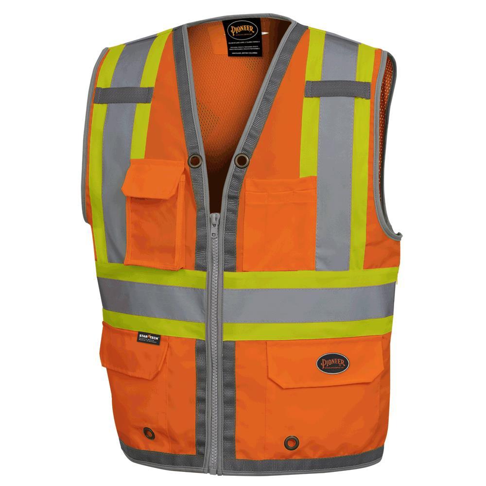 Mesh Back Zip-Front Surveyor’s Safety Vests<span class=' ItemWarning' style='display:block;'>Item is usually in stock, but we&#39;ll be in touch if there&#39;s a problem<br /></span>