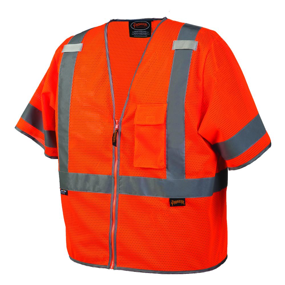 Hi-Vis Short Sleeved Safety Vests<span class=' ItemWarning' style='display:block;'>Item is usually in stock, but we&#39;ll be in touch if there&#39;s a problem<br /></span>