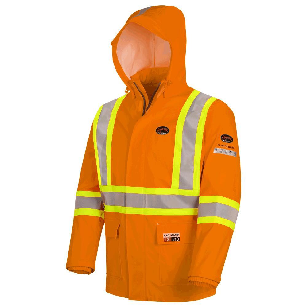 FR/Arc Rated Waterproof  Rain Jackets - Polyurethane/Cotton<span class=' ItemWarning' style='display:block;'>Item is usually in stock, but we&#39;ll be in touch if there&#39;s a problem<br /></span>