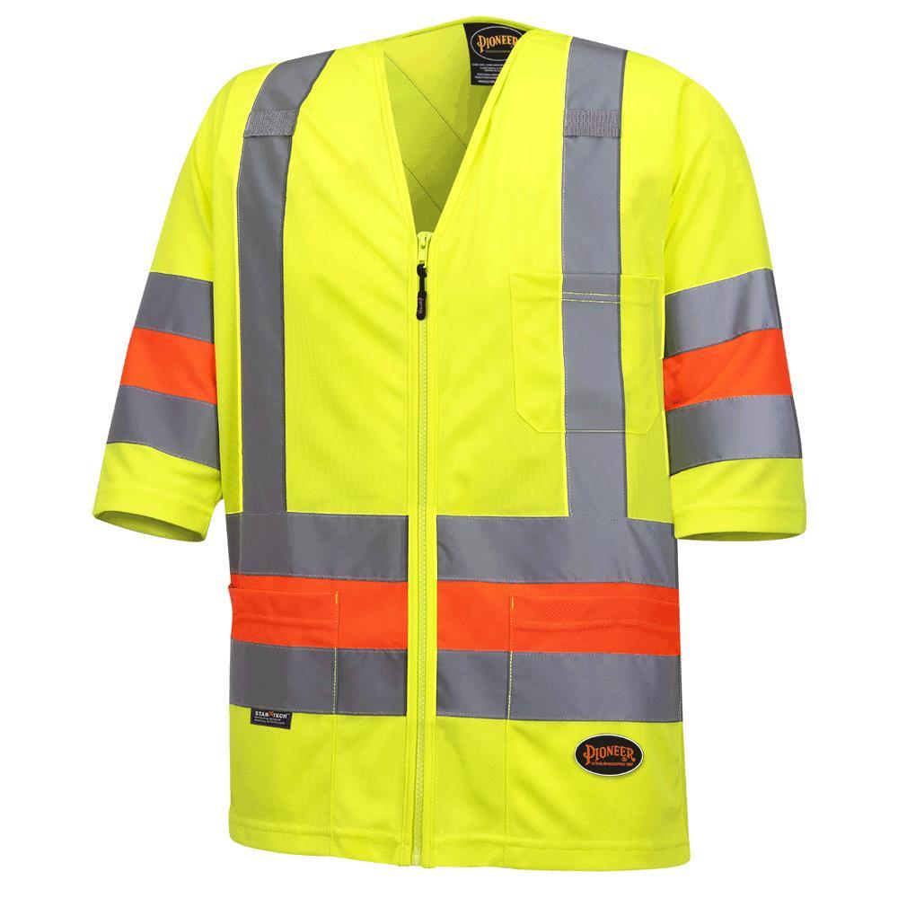Hi-Vis Short-Sleeved Quebec Traffic Safety Shirts<span class=' ItemWarning' style='display:block;'>Item is usually in stock, but we&#39;ll be in touch if there&#39;s a problem<br /></span>