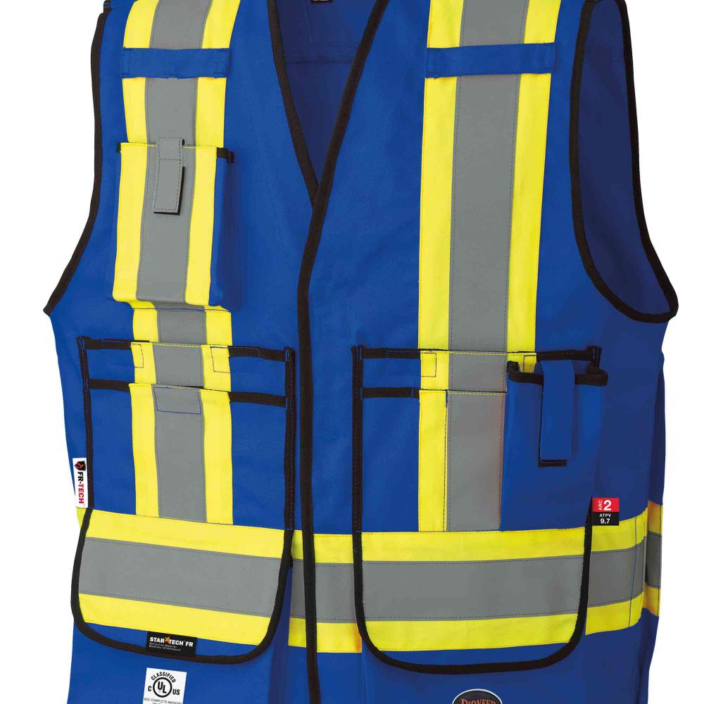 FR/Arc-Resistant Surveyor&#39;s Safety Vests<span class=' ItemWarning' style='display:block;'>Item is usually in stock, but we&#39;ll be in touch if there&#39;s a problem<br /></span>