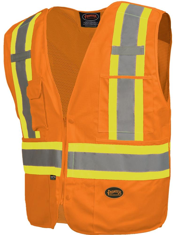 Tear-Away Mesh Back Zip Front Safety Vests - Tricot Polyester<span class=' ItemWarning' style='display:block;'>Item is usually in stock, but we&#39;ll be in touch if there&#39;s a problem<br /></span>
