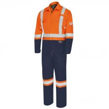 Pioneer V2541350-38 - FR-Tech® Hi-Vis FR/Arc-Rated 2-Tone Coveralls - Hi-Vis Orange/Navy - 38