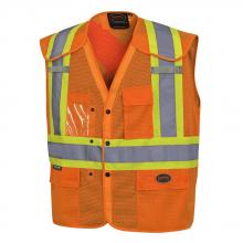Pioneer V102195A-2/3XL - Hi-Vis Drop Shoulder Polyester Mesh Safety Vests