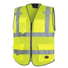 Pioneer V1024860U-5XL - Poly Mesh Zip-Front Safety Vests