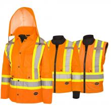 Pioneer V1121150-4XL - Hi-Vis Waterproof 7-in-1 Safety Parkas