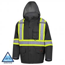 Pioneer V1150170-5XL - Waterproof Quilted Safety Parkas - 300D Polyurethane Coated Oxford Polyester