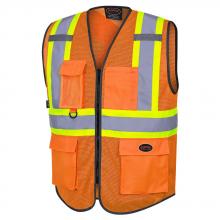 Pioneer V1024850-2XL - Zip Front Safety Vests - Multi Pockets