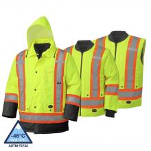 Pioneer V1120161-S - Hi-Vis Waterproof 7-in-1 Safety Parkas