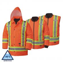 Pioneer V1120150-5XL - Hi-Vis Waterproof 7-in-1 Safety Parkas