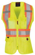 Pioneer V1021860U-L - Women's Safety Vest Tricot Poly Interlock