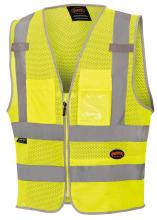 Pioneer V1025260U-M - Poly Mesh Zip-Front Safety Vests