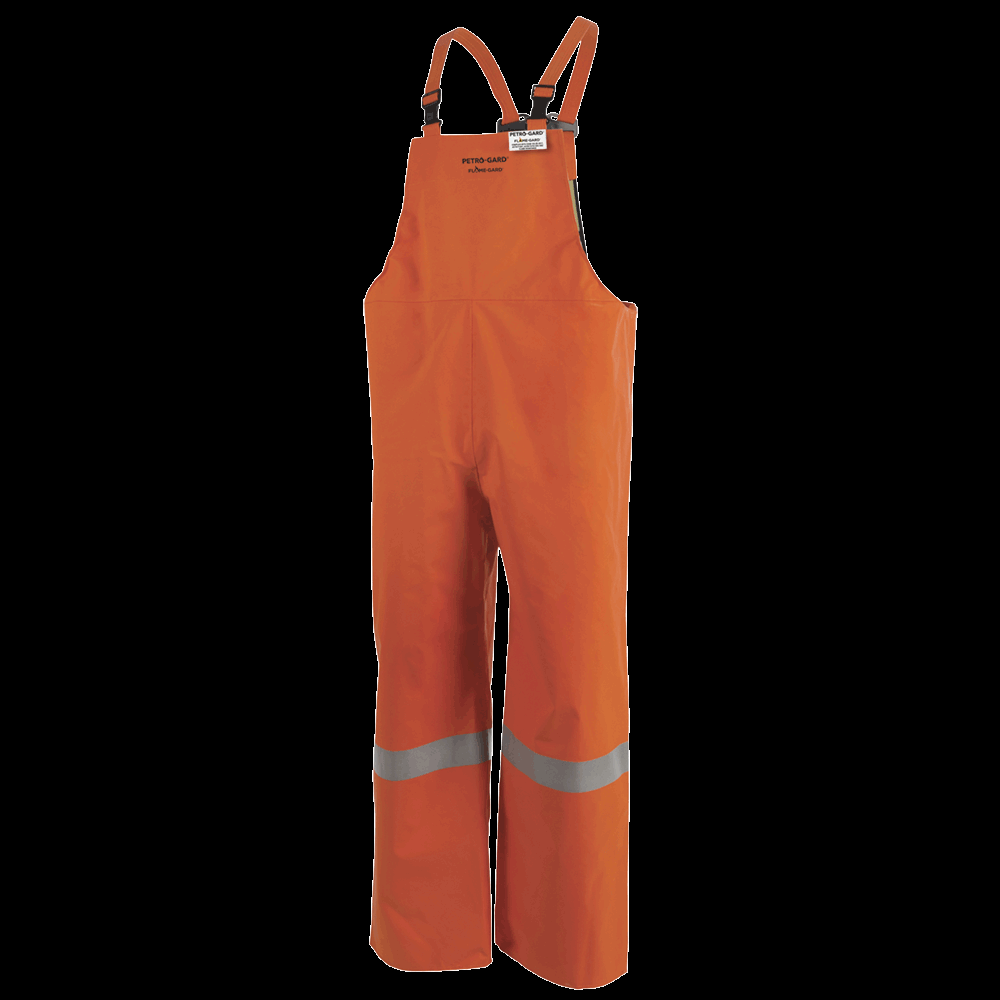 Hi-Viz Orange Petro-Gard® FR/ARC Rated Safety Bib Pants - Neoprene Coated Nomex® - 2XL<span class=' ItemWarning' style='display:block;'>Item is usually in stock, but we&#39;ll be in touch if there&#39;s a problem<br /></span>
