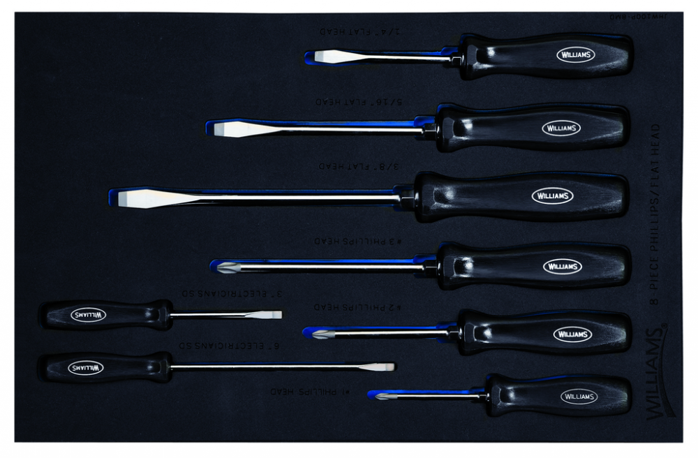 8 pc Endurogrip  Screwdriver Set in 1/3 Foam Drawer Insert<span class=' ItemWarning' style='display:block;'>Item is usually in stock, but we&#39;ll be in touch if there&#39;s a problem<br /></span>