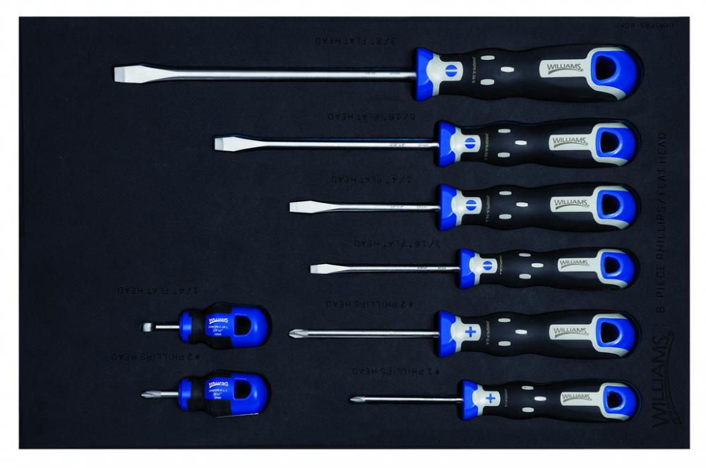 8 pc SuperTorque  Screwdriver Set in 1/3 Foam Drawer Insert<span class=' ItemWarning' style='display:block;'>Item is usually in stock, but we&#39;ll be in touch if there&#39;s a problem<br /></span>