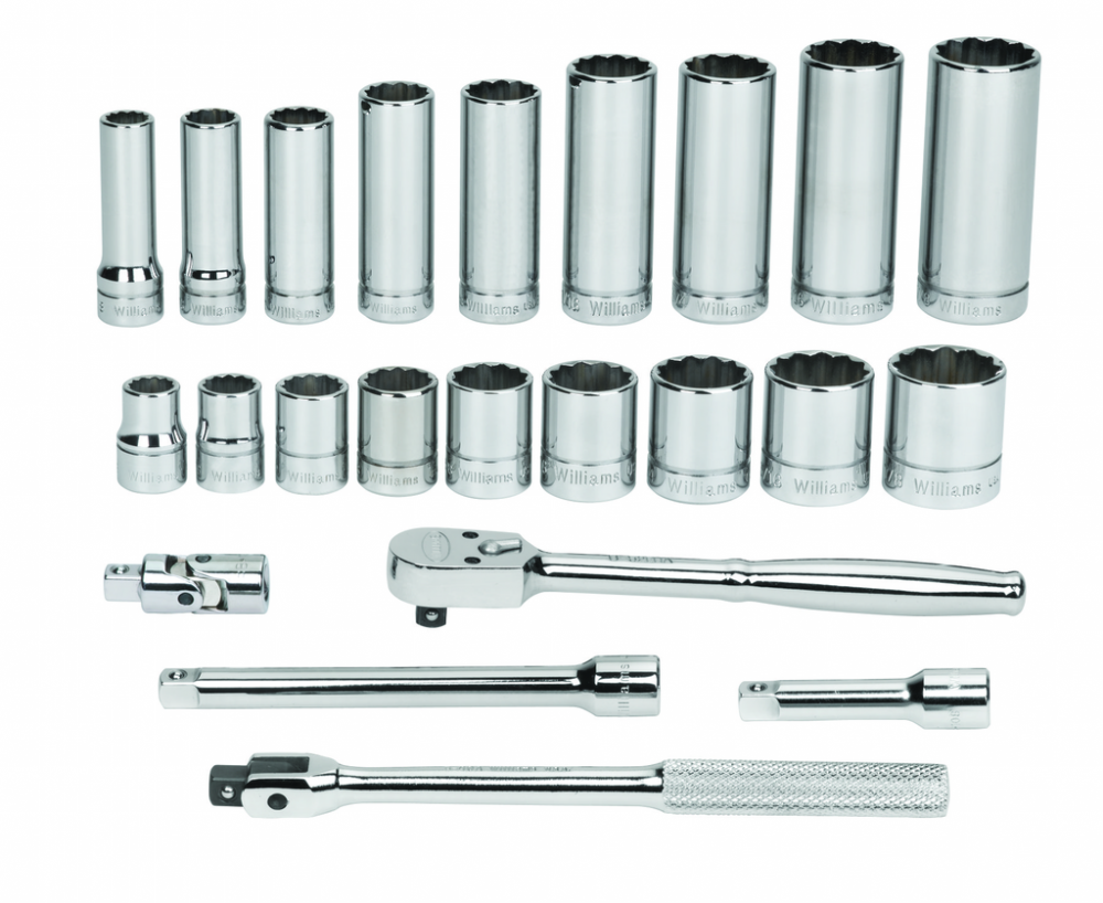 23 pc 3/8&#34; Drive 12-Point SAE Shallow and Deep Socket and Drive Tool Set Packed Keep Safe Foam i<span class=' ItemWarning' style='display:block;'>Item is usually in stock, but we&#39;ll be in touch if there&#39;s a problem<br /></span>