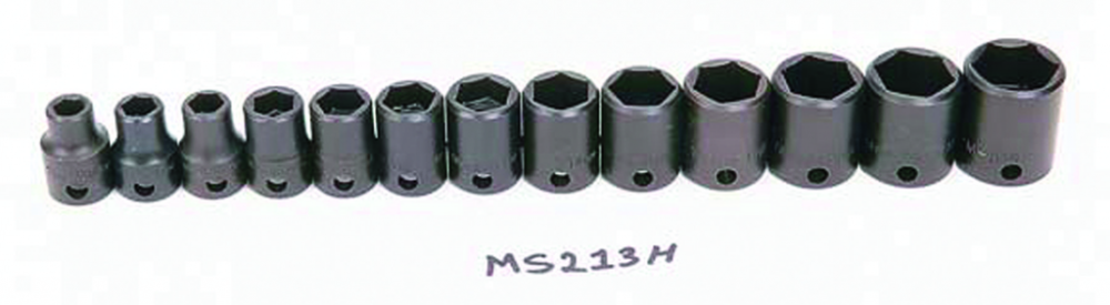 13 pc 3/8&#34; Drive 6-Point Metric Shallow Socket Set on Rail and Clips<span class=' ItemWarning' style='display:block;'>Item is usually in stock, but we&#39;ll be in touch if there&#39;s a problem<br /></span>