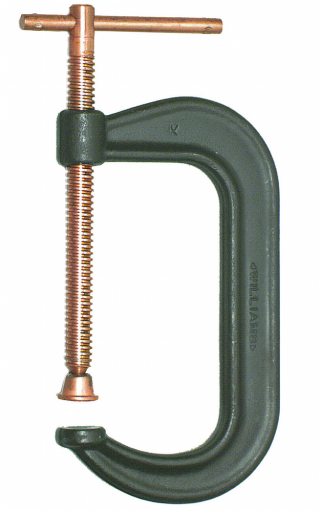 Copper Plated Screw C-Clamp Capacity 4&#34;<span class=' ItemWarning' style='display:block;'>Item is usually in stock, but we&#39;ll be in touch if there&#39;s a problem<br /></span>