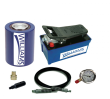 Williams JHW1AP10T01L - 10 Ton, 1" Stroke Single Acting Low Profile Cylinder And Single Acting Air Pump