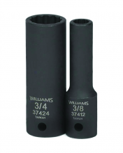 Williams JHW37424 - 1/2" Drive Deep Impact Sockets, 12-Point, SAE
