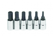 Williams JHW30904 - 6 pc 1/4" Drive 6-Point Bit Standard Length Hex Bit Socket Set on Rail and Clips