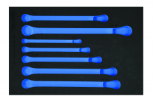 Williams JHWFWS-770713FM - 1/3 Foam Drawer Inset Only for 7 pc SAE Double Head 10  Offset Box End Wrench Set