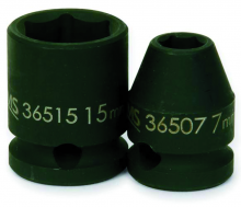 Williams JHW36518 - 3/8" Drive Shallow Impact Sockets, 6-Point, Metric