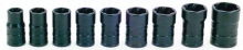 Williams JHWTSMS3809 - 9 pc 3/8" Drive SAE & Metric TURBOSOCKET  Salvage/Damaged Fastener Socket Set on Rail and Clips