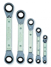 Williams JHWWS-5 - 5 pc SAE Double Head 25  Reversible Offset Ratcheting Box Wrench Set