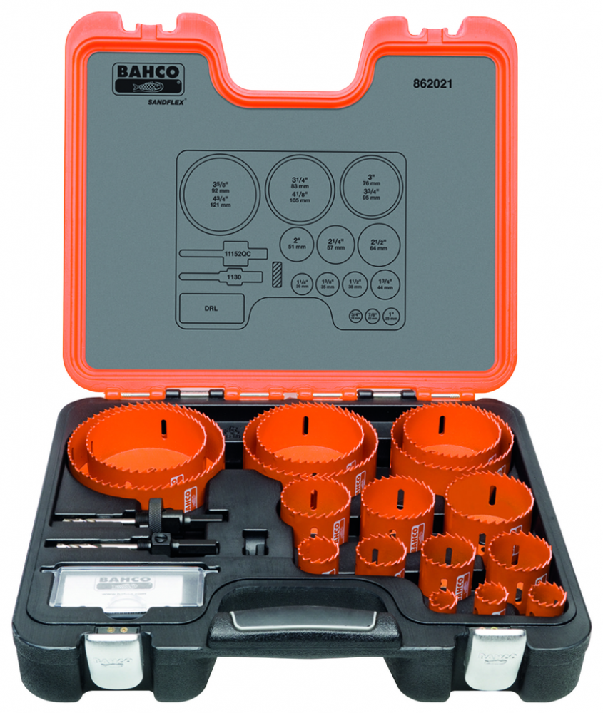 21 pc Sandflex  Bi-Metal Holesaw Set<span class=' ItemWarning' style='display:block;'>Item is usually in stock, but we&#39;ll be in touch if there&#39;s a problem<br /></span>