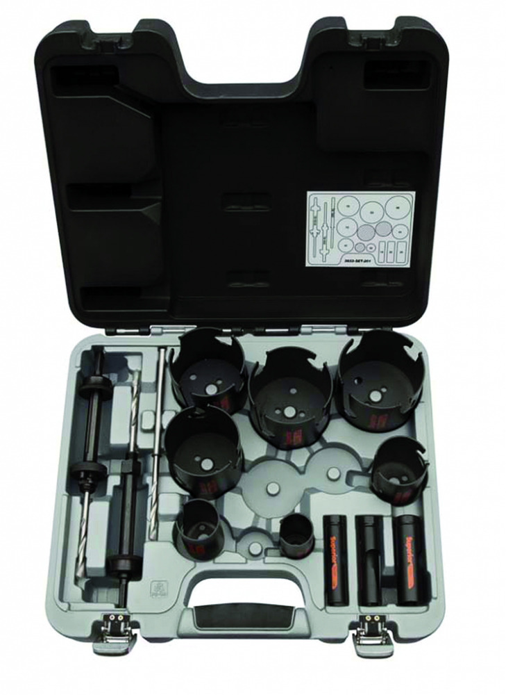13 pc Multi-Construction Superior  Holesaw Set<span class=' ItemWarning' style='display:block;'>Item is usually in stock, but we&#39;ll be in touch if there&#39;s a problem<br /></span>