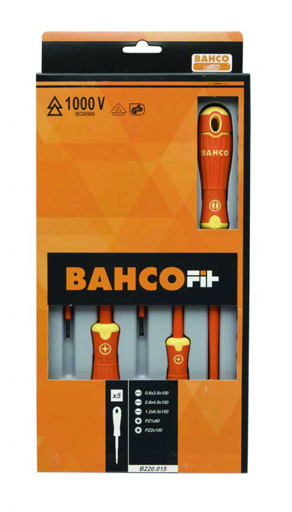 BAHCOFIT Screwdriver Insulated Set 5 pcs<span class=' ItemWarning' style='display:block;'>Item is usually in stock, but we&#39;ll be in touch if there&#39;s a problem<br /></span>