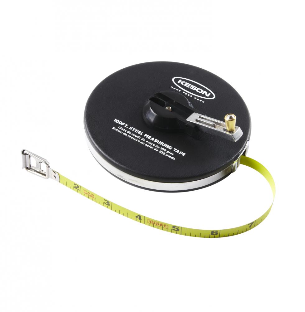 100 FT, UNITS: IN, 1/8, PAINTED STEEL TAPE CLOSED CASE W/HOOK<span class=' ItemWarning' style='display:block;'>Item is usually in stock, but we&#39;ll be in touch if there&#39;s a problem<br /></span>