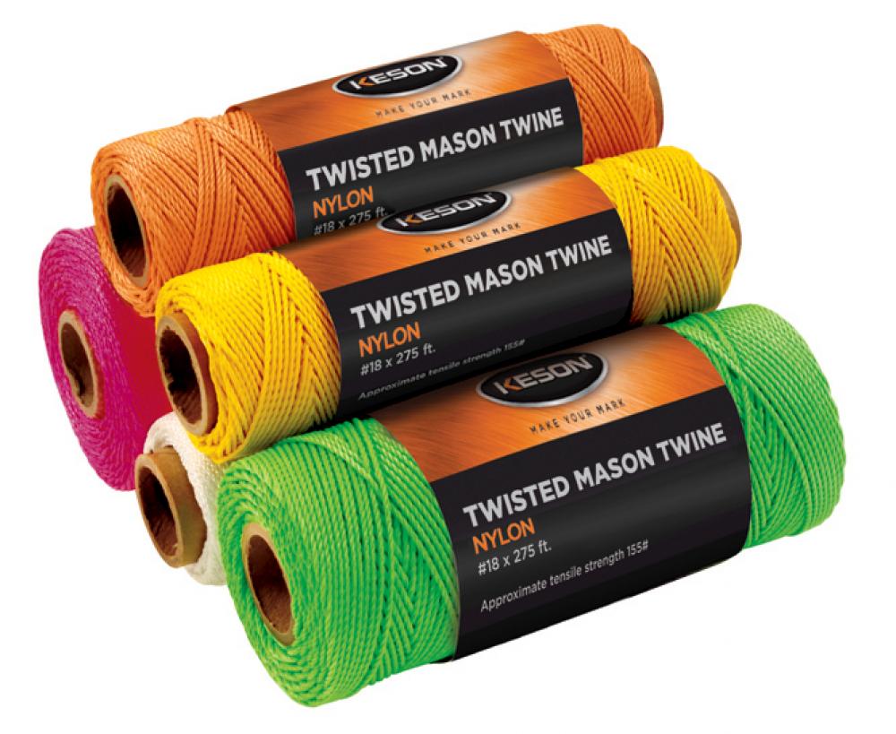 YELLOW TWISTED NYLON #18 X 275 FT TWINE<span class=' ItemWarning' style='display:block;'>Item is usually in stock, but we&#39;ll be in touch if there&#39;s a problem<br /></span>