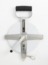 Keson SNR10200H - 200 FT, UNITS: 1/10, 1/100, 2X NYLON COATED STEEL TAPE WITH HOOK