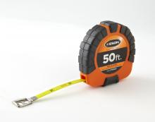 Keson ST18M503X - 50 FT, UNITS: IN, 1/8, AND METRIC LACQUER COATED STEEL TAPE WITH HOOK 3X1 REWIND