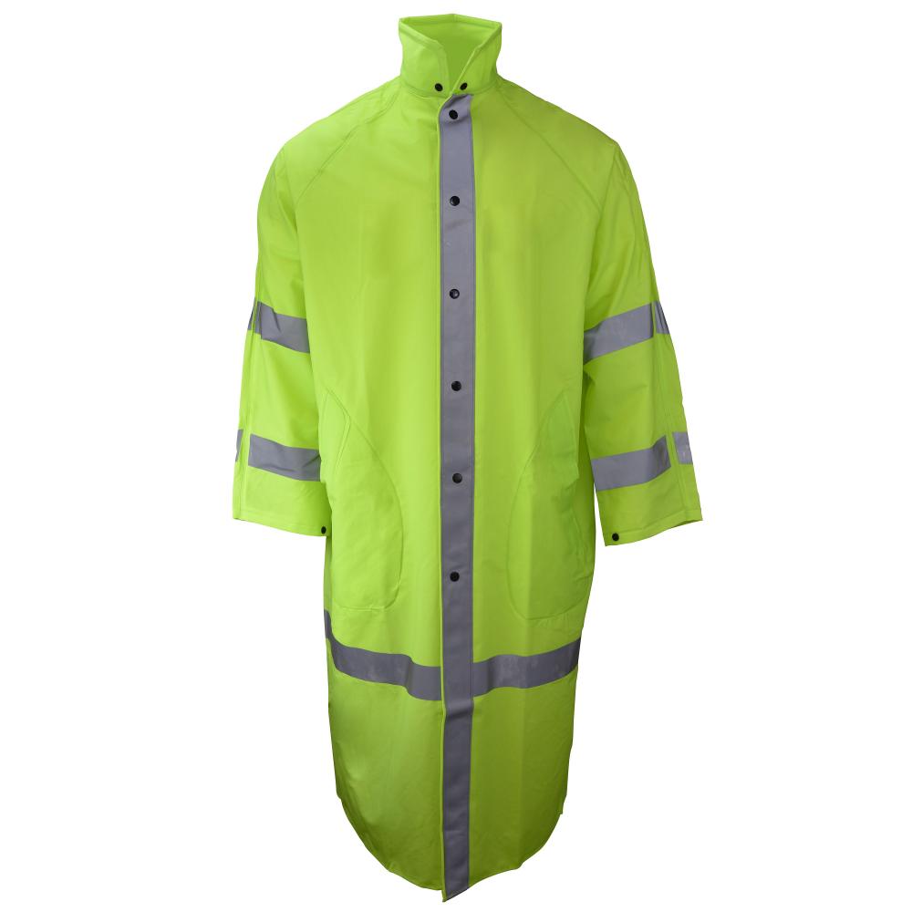 1870C Econo-Viz Coat with Snap-On Hood and Reflective Tape - Hi-Vis Lime - Size 2X<span class=' ItemWarning' style='display:block;'>Item is usually in stock, but we&#39;ll be in touch if there&#39;s a problem<br /></span>
