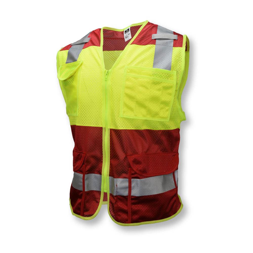 CSV6 Custom Type O Class 1 Safety Vest - Red - Size 5X<span class=' ItemWarning' style='display:block;'>Item is usually in stock, but we&#39;ll be in touch if there&#39;s a problem<br /></span>