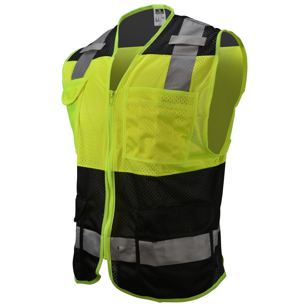 CSV6 Custom Type O Class 1 Safety Vest - Black - Size L<span class=' ItemWarning' style='display:block;'>Item is usually in stock, but we&#39;ll be in touch if there&#39;s a problem<br /></span>
