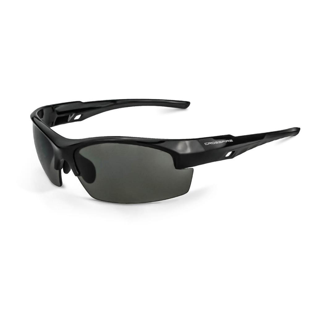 Crucible Premium Safety Eyewear - Shiny Black Frame - Smoke Lens<span class=' ItemWarning' style='display:block;'>Item is usually in stock, but we&#39;ll be in touch if there&#39;s a problem<br /></span>