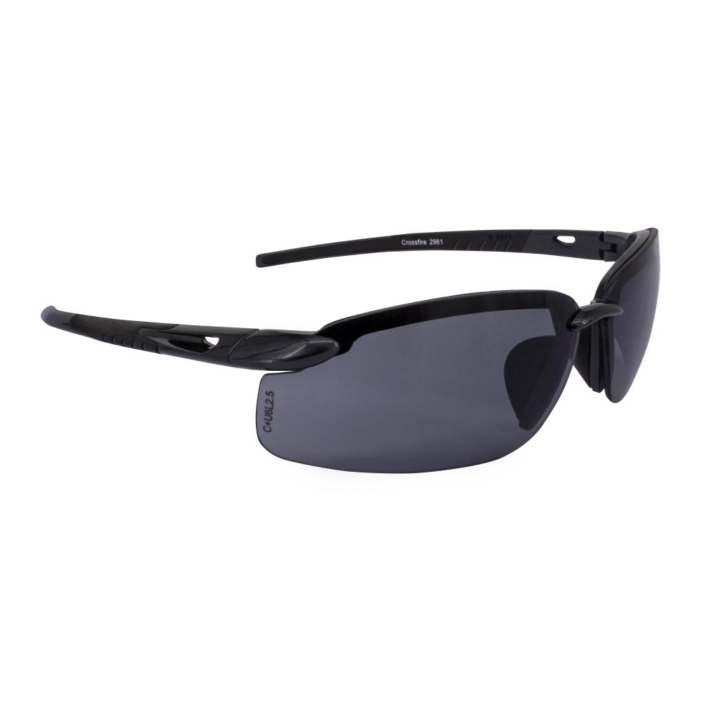 ES5 Premium Safety Eyewear - Pearl Black Frame - Smoke Lens<span class=' ItemWarning' style='display:block;'>Item is usually in stock, but we&#39;ll be in touch if there&#39;s a problem<br /></span>