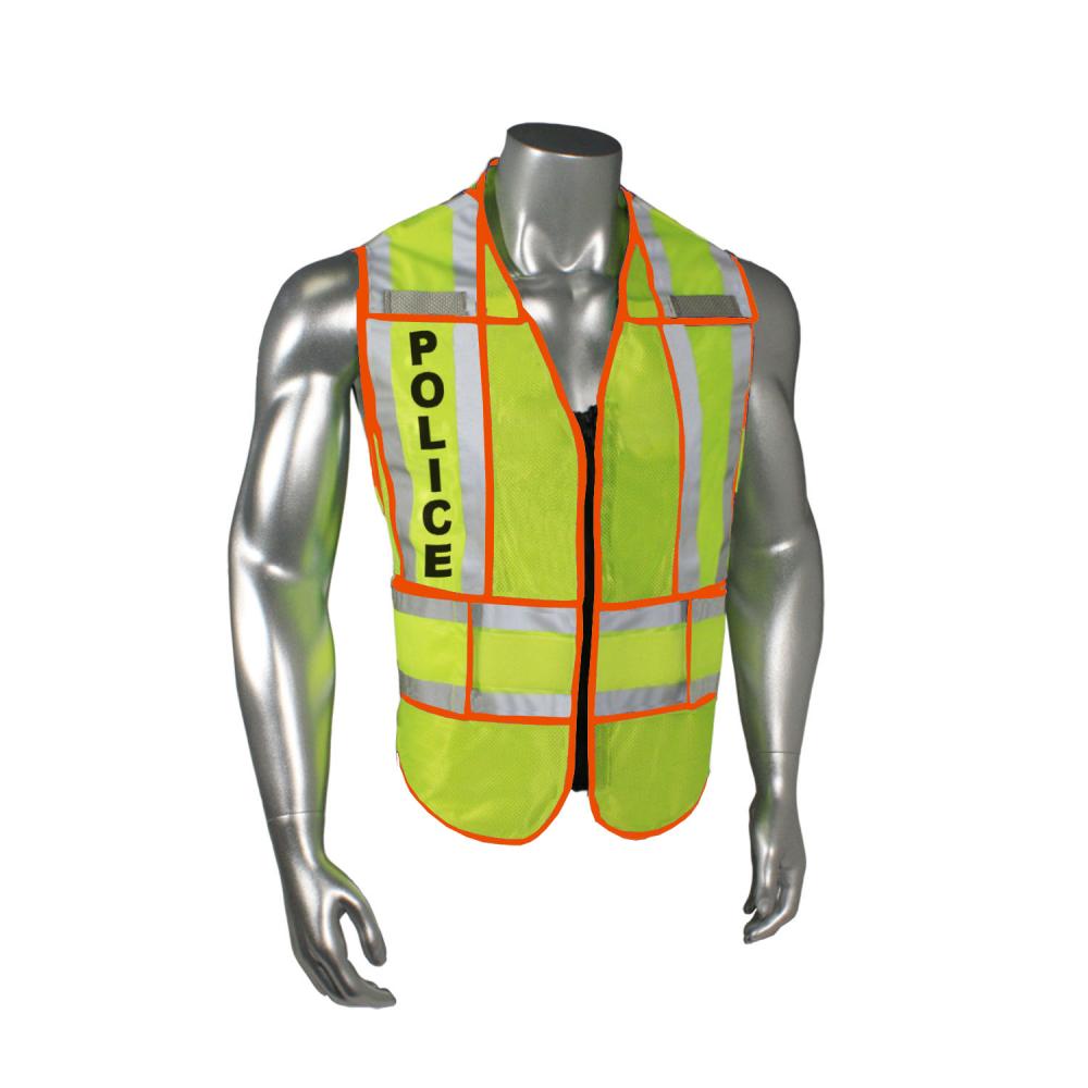 LHV-207-SPT-EMS EMS Safety Vest - Police - Orange Trim - Green - Size M-XL<span class=' ItemWarning' style='display:block;'>Item is usually in stock, but we&#39;ll be in touch if there&#39;s a problem<br /></span>