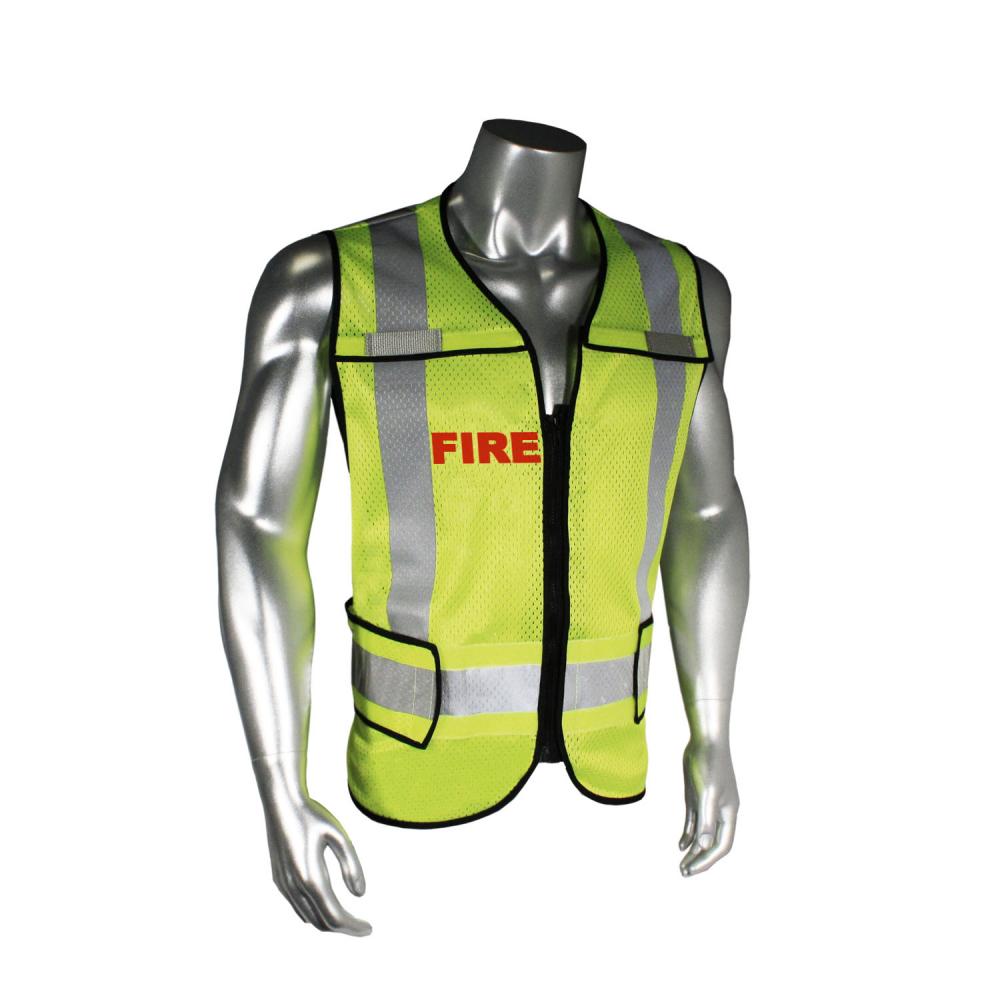 LHV-5-PC-ZR-EMS EMS Safety Vest - Fire - Black Trim - Green - Size M-XL<span class=' ItemWarning' style='display:block;'>Item is usually in stock, but we&#39;ll be in touch if there&#39;s a problem<br /></span>