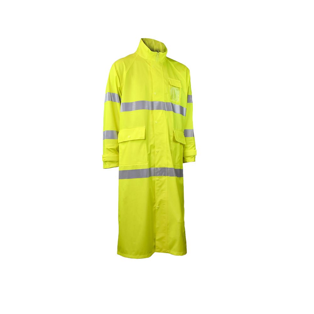 RW07 High Visibility Rainwear Coat - Hi-Vis Green - Size M<span class=' ItemWarning' style='display:block;'>Item is usually in stock, but we&#39;ll be in touch if there&#39;s a problem<br /></span>