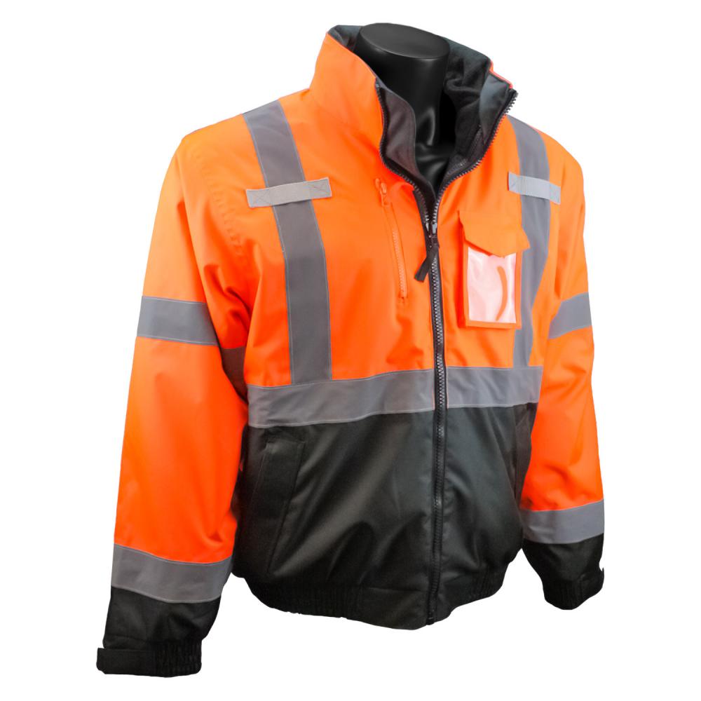 SJ210B Three-in-One Deluxe High Visibility Bomber Jacket - Orange/Black Bottom - Size 2X<span class=' ItemWarning' style='display:block;'>Item is usually in stock, but we&#39;ll be in touch if there&#39;s a problem<br /></span>