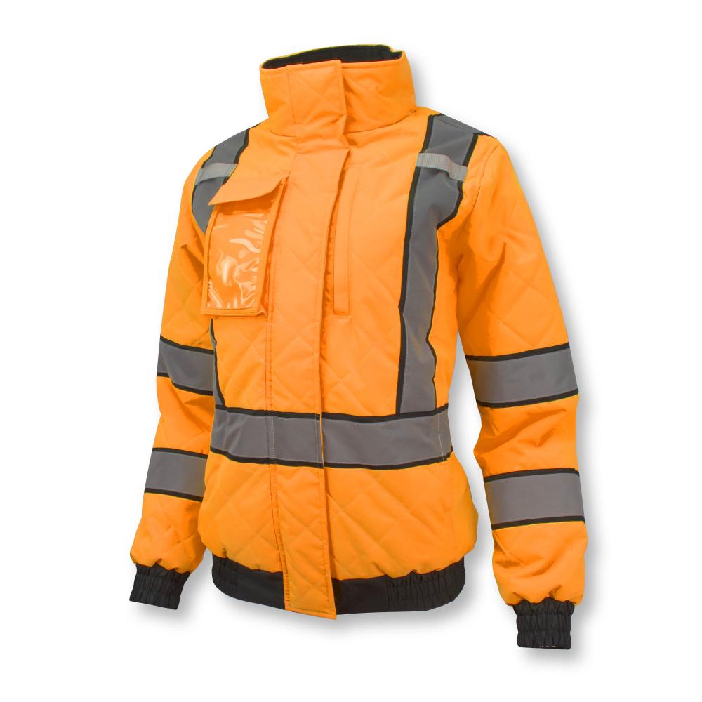 SJ930-3ZOW Women&#39;s Class 3 Quilted Bomber Jacket - Orange - Size XL<span class=' ItemWarning' style='display:block;'>Item is usually in stock, but we&#39;ll be in touch if there&#39;s a problem<br /></span>